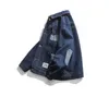 Vestes en jean pour hommes, manteau en jean Cargo bleu épissé, boutons luxueux, tissu coréen au prix le plus bas, taille décontractée L G S 240110
