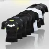 T-shirts pour hommes Chemise de compression T-shirt de course à manches longues Protection solaire Seconde peau Respirant Séchage rapide Rashgarda Top Sports Man Bat