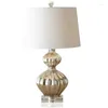 Table Lamps Fabric Lampshade Lamp Glass Foyer Bedroom El Lights Home Atmosphere Lighting Fixtures E27 90-265V