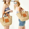 Schoudertassen Casual Rattan grote capaciteit Tote Designer rieten geweven vrouwen handtassen zomer strand Bali stras lady reizen grote mand achteruitlang pechylisheendibags