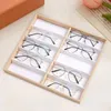 Jewelry Pouches Glasses Display Tray Eyewear Show Wood Velvet Organizer