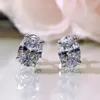 Ovaal Geslepen 57 Mm Diamond Stud Earring 100 Real 925 Sterling Zilveren Belofte Bruiloft Oorbellen Voor Vrouwen Partij Sieraden 240109