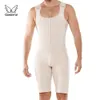 Bodysuit Men viktminskning Formear Full Body Shapers Slimming Plus Size Open Crotch Abdomen Shaper midjetränare Underkläder S-6XL 240110