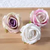 Fleurs décoratives 5 pièces 7CM fleur artificielle saint valentin flanelle Rose tête frisée poitrine mariage décoration murale Art Floral