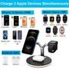Chargers 3 in 1 Magnetic Wireless Charging Station for Iphone 12 Pro Max 15w Fast Wireless Charger for Iwatch Series