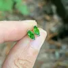 Stud 5 * 3mm Natural Diopside Brincos para Mulheres Pedra Verde 925 Sterling Silver Vintage Femme Presente Prevenir Alergia Fine Jewelry YQ240110