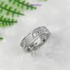 Designer carter rings for women and men Fashion Full Diamond Sky Star Ring LOVE Titanium Steel Couple Eternal Men Women With Original Box