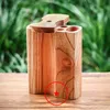 Huvudrökning Natural Wood Portable Stash Case Dugout Cigarett Box Pocket Storage Container Innovative för ört Tobak Preroll Rolling Cigar One Hitter Tändare