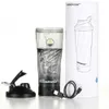 water bottle 700ml Fitness Water Bottle Protein Powder Shaker Sports Automatic Mixing Cup Electric Shake Cup with Scale Lighting Bottle YQ240110