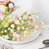Dekoratif Çiçekler Paskalya Sahte Yapraklar DIY Yumurta Dekorasyonları İçin Gerçekçi Yapay Çiçek Şubeleri Bakımsız Parti Dekoru Geniş