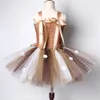 Deer Tutu Dress Girl Sukienki świąteczne z opaską dla dzieci Halloween Costum