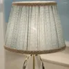 Lâmpadas de mesa luz luxo moderno lâmpada de cristal quarto cabeceira simples sala de estar decoração americana romântica mesa
