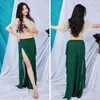 Stage Wear Women Summer Belly Dance Costume Female Tulle Top Petal Pants Performance Clothes Suit Profession Practice