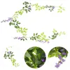 Decorative Flowers 5Pcs Artificial Garland Wisteria Vine Hanging Plants Greenery Fake Leaf