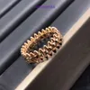 Joyería de diseño Carter Anillos clásicos para mujeres y hombres Anillo con cierre de oro de versión alta para mujeres con capa gruesa Chapado en rosa de 18 quilates con caja original