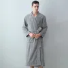 BALDAUREN hommes corail polaire absorbant el même Style chemise de nuit peignoir pyjamas Kimono Robe automne hiver Style 240110