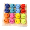 Blocs de bois tri Puzzle trieur empileur apprentissage cognitif comptage jouets couleur empilage anneaux conseil pour enfant en bas âge 240110