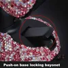 Mobiltelefonfästen Holders Crystal Car Phone Holder Support Universal Dashboard Mobiltelefoner Stand Air Vent Clip Mount Holder Bling Girls Car Accessories YQ240110