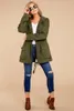 Jaquetas femininas jaqueta militar mulheres com capuz windbreaker outono inverno feminino manga longa outerwear casual streetwear gola zip up