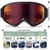 MaxJuli Ski GogglessNow Sports OTG Snowboard Goggles For Men Women Youth 100% Protectin Snowmobile Skiing Skidåkning M7 240109