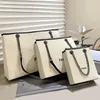 Large Tote Bag Hand Bag Designer Shopping Shoulder Bag Weekend Travel Handbags Purse Canvas Leather Material Embroidered Letters Hardware Chain Big Totes