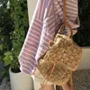 Rugzakstijl Nieuwe multifunctionele schouderrugzak str bag mode geweven rugzak strand casual vrouwelijke reisrugzak gril bookbagstylishhandbagsstore