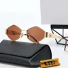 Дизайнерские солнцезащитные очки для женщин, мужские очки-триумф, защита от ультрафиолета, модные солнцезащитные очки с надписью, повседневные ретро-очки, металлические полнокадровые очки с коробкой 4235