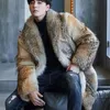 Autumn Winter High-end Direct Sales Men's Medium och Long Wolf Fur Coat Pälsrock Mink Päls Päls Men faux pälsjacka storlek S-5XL 240110