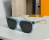 Kare Güneş Gözlüğü Kristal Çerçeve Mavi Gradyan Erkekler Sunnies Gafas de Sol Tasarımcı Güneş Gözlüğü Tonları Occhiali da Sole UV400 Koruma Gözlük