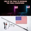 Ny RGB-bildekoration Off-road Motorcykel Ambient Light Spriral med navigering ATV Antenn Whip Flagpole Flag UTV Lights Led Y3R1