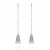 Tendance des boucles d'oreilles en peluche 925 Strelling Silver High Quality Lantern Long Tassel Drop Women Anniversary Party Fine Jewelry Cadeau