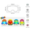 Inverno esqui snowboard óculos crianças uv400 grande visão única camada máscara esférica esqui neve snowmobile eyewear meninas 4-15 anos 240109