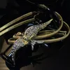 Ceinture de marque de luxe en métal élastique, chaîne de taille d'oiseau, rayures de couleur or, forme animale, ceinture décorative pour femmes, 240110