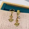 Stud Earrings Vintage Eyes Nose Mouth 18K Gold Plated Western Light Luxury