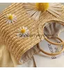 Totes Little Daisy Str Wooden Ring Handbag Woven Holiday Beach Bagblieberryeyes