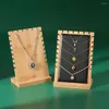 Jewelry Pouches Impact-resistant Stand Necklace Holder With Fabric Surface For Boutiques Display