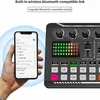 Carte son en direct et Interface Audio avec effets de mixage DJ, changeur de voix, mélangeur stéréo Bluetooth pour Streaming 240110