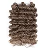 FASHION IDOL Deep Wavy Passion Twist Crochet Hair Synthetic 24 Inch Braids Ombre Grey Braiding Extensions For Women 240110