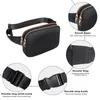 Geestock Fanny Pack Kadın Bel Çanta Moda Kemer Çantaları Kadın Bel Paketi Çift fermuar Su Geçirmez Crossbody Crossbody Bag Ladies Serseri Hip Çantası 240109