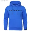 Men's Hoodies Sweatshirts Friends Printed Funny Men Fashion Casual Clothing Loose Oversized Hooded Personality Comfortable Fleece Coats T240110