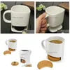 Muggar Creative Ceramic Biscuit Cups 8oz 6oz Coffee Milk Dessert Tea Cup Botten förvaring för kakkakor Pockets Holder Drop Delive Dhung