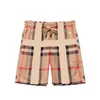 夏のファッションメンズデザイナーショーツクイック乾燥水着ストリートウェアデザイナーKhaki Plaid Striped Printing Board Beach PantsサイズM-3XL