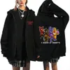 Pięć nocy w FNAf Zapocz z kapturem z kapturem 3D Zip Up Kurtka uliczna