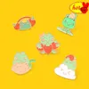 Épinglettes chaudes fraise grenouille émail broche Tbh créature introvertie soins pour la santé mentale broche revers sacs à dos Badges bijoux cadeaux pour enfant a