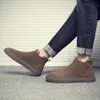 2023 otoño gamuza cuero hombres Retro marrón Slip-on hombres cómodos altos botines casuales para hombre