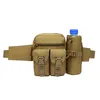 屋外ウエストバッグの男性戦術的なウォーターボトル耐水性モルカモフラージハンティングハイキングクライミングナイロン携帯電話ベルトパック240109