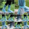 100 paires en gros en plein air style long imperméable ensemble cycle bottes de pluie couvre-chaussures bottes de pluie chaussures imperméables er livraison directe Dhmqx