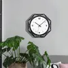 Orologi da parete Decorazione del soggiorno Acrilico Muto Creativo Orologio trasparente in bianco e nero Studio Design moderno