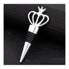 Party Favor Diamond Crown Wine Bottle Stopper Sier Stoppers Home Kitchen Bar Tool Metal Seal Wedding Guest Gifts Sn214 Drop Delivery Dhj7Z