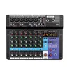 خلاط الصوت المهني 8Channel Sound Mixing Console A8 Support Bluetooth USB 48V Power Interface لتسجيل حفلة Karaoke 240110